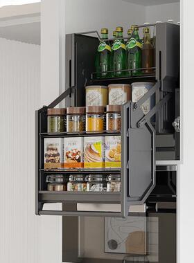 VASE冰箱高柜下拉式双体升降拉篮衣柜电器高加深柜升降机吊柜拉篮