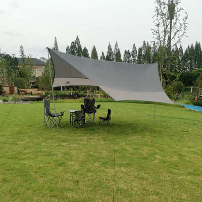 户外超大天幕布六角超轻防雨防晒四角野外沙滩遮阳棚露营凉棚雨棚