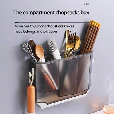 Cutlery Drainer Rack Chopsticks Holder Wall Mount