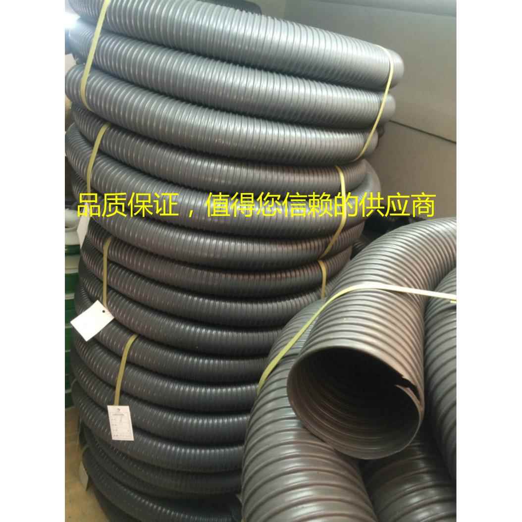 优质灰色PVC风管工业吸尘管通风管风琴管排风管内径100MM4寸