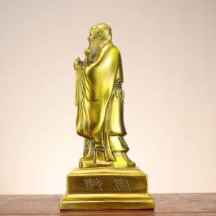 杨铜记 铜孔子 孔夫子 先师孔子铜摆件 家居书房装饰礼品