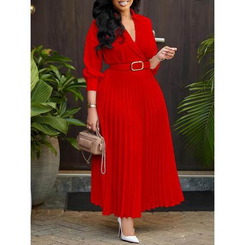 L 71059 Solid plus size women dress 纯色大码女士连衣裙