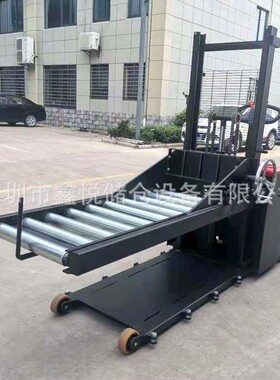 滚筒式全电动堆高车纸卷堆垛车辊筒装卸叉车手摇滚轮单轴升高车