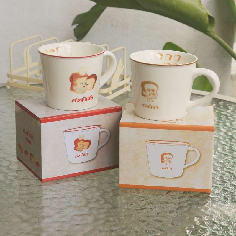 JW日式贼可爱面包小偷周边陶瓷杯子卡通治愈马克杯咖啡杯原盒送礼