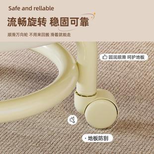 凳板凳 万向轮小凳子滑轮矮凳家用带娃神器儿童椅子靠背椅入户换鞋