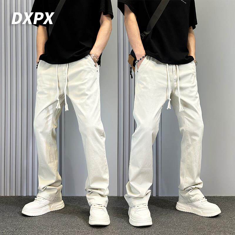 DXPX品牌专柜秋季款牛仔裤男款修身直筒vibe美式高街微喇长裤子潮