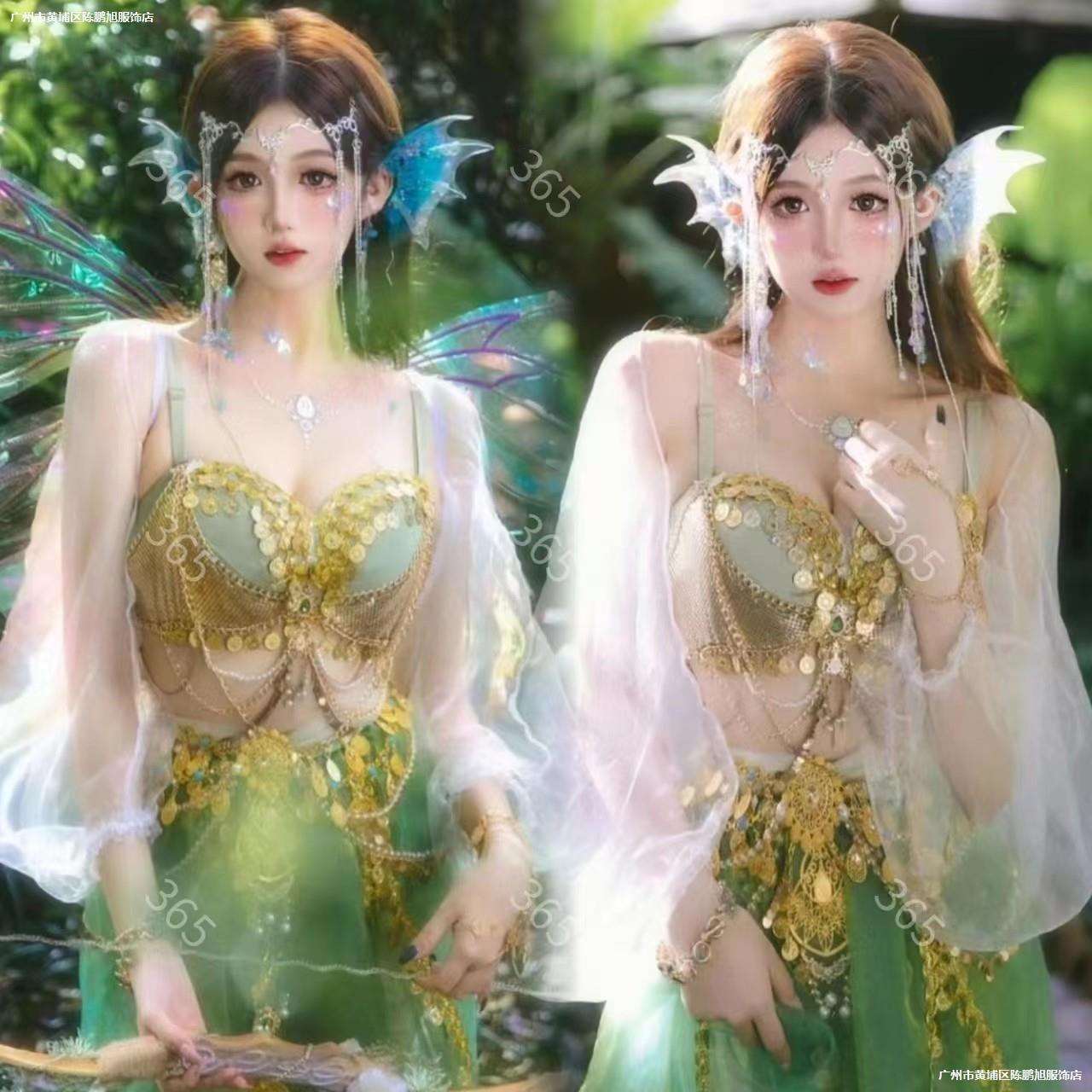 。新款人鱼公主写真主题服装仙女梦幻精灵艺术照摄影舞台演出服