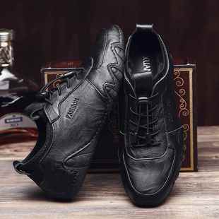 软底驾皮车潮流版 高档男鞋 务休闲皮鞋 新款 休 2韩025商真透气春夏季