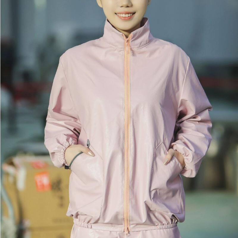防尘防水工作服两件式连帽无尘服静电衣男女防护衣户外养殖喷漆打