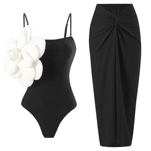 Jumpsuit women's tight fitting slimming big flower