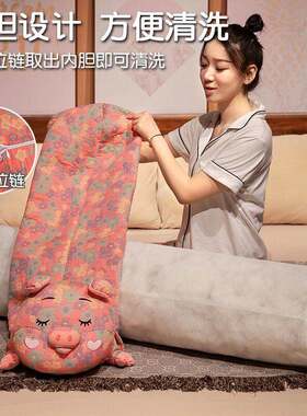 三纱趴夹狗猪长条抱枕女生睡猪觉床淘喜宝长层上腿侧睡枕头孕妇生