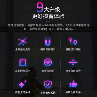 擦窗机器人双面电动高层窗户全自动家用智能玻璃