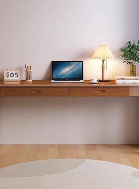 全实木窄书桌40/50cm宽办公桌家用电脑桌子卧室小户型学习写字桌