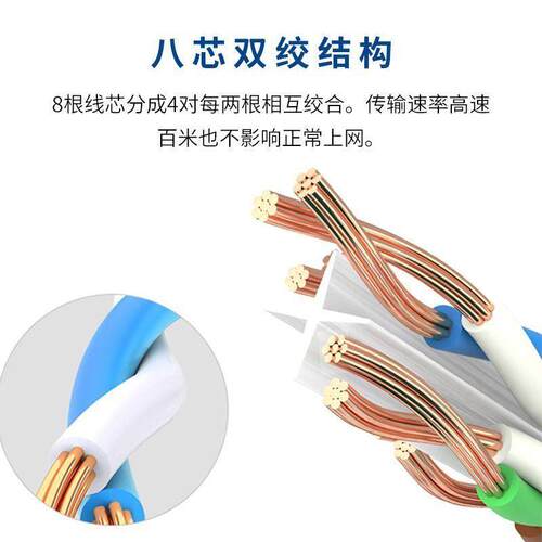 网家线超六FKK类无氧铜家用内室外装工程监控千兆整室箱网线超六