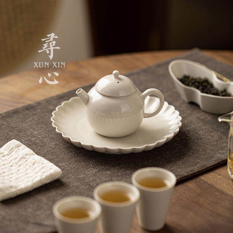 寻心草具木灰手工小圆功壶个夫茶陶瓷家用复古带过滤中JS-GW004式
