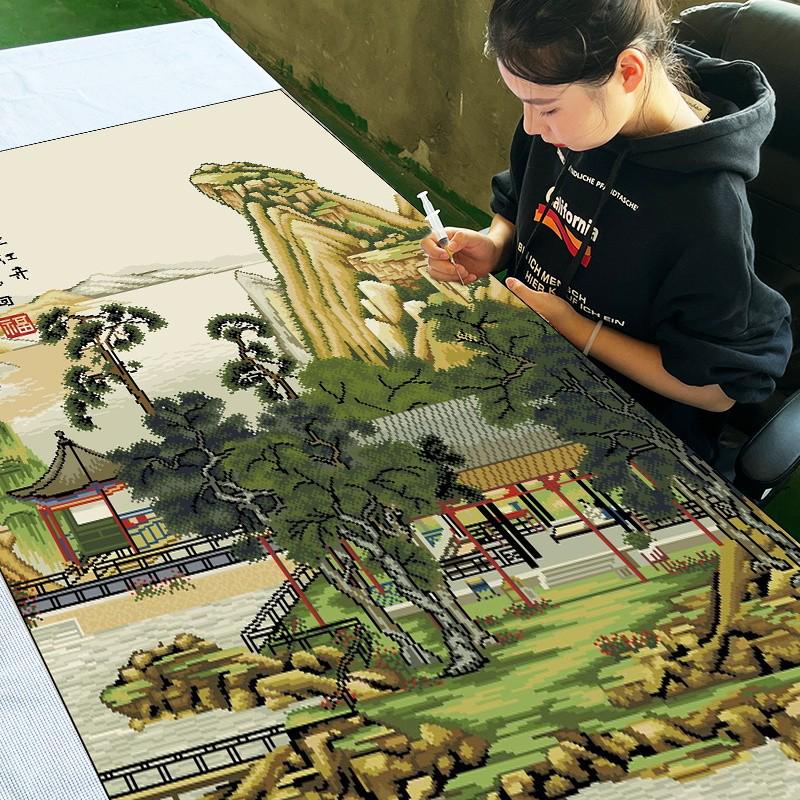 圆明园之万方安和十字绣2025年新款线绣刺绣客厅自己大气四大名画