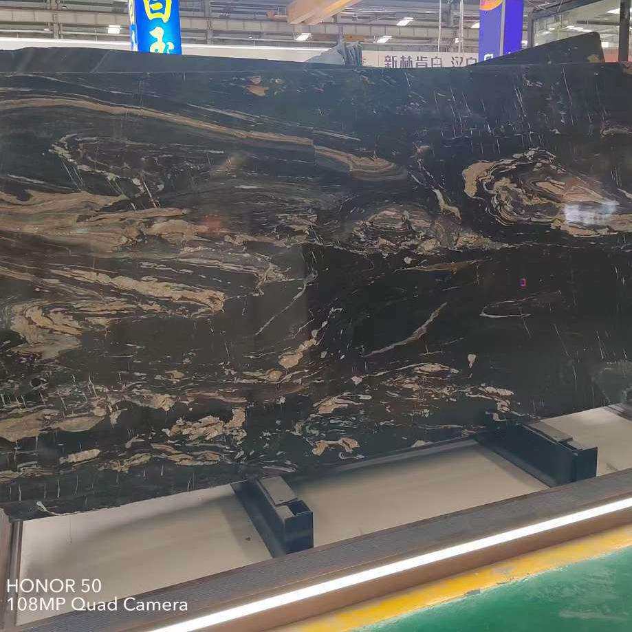 意大利天川金天然奢石餐桌岛台 酒店别墅装修大理石地板石材