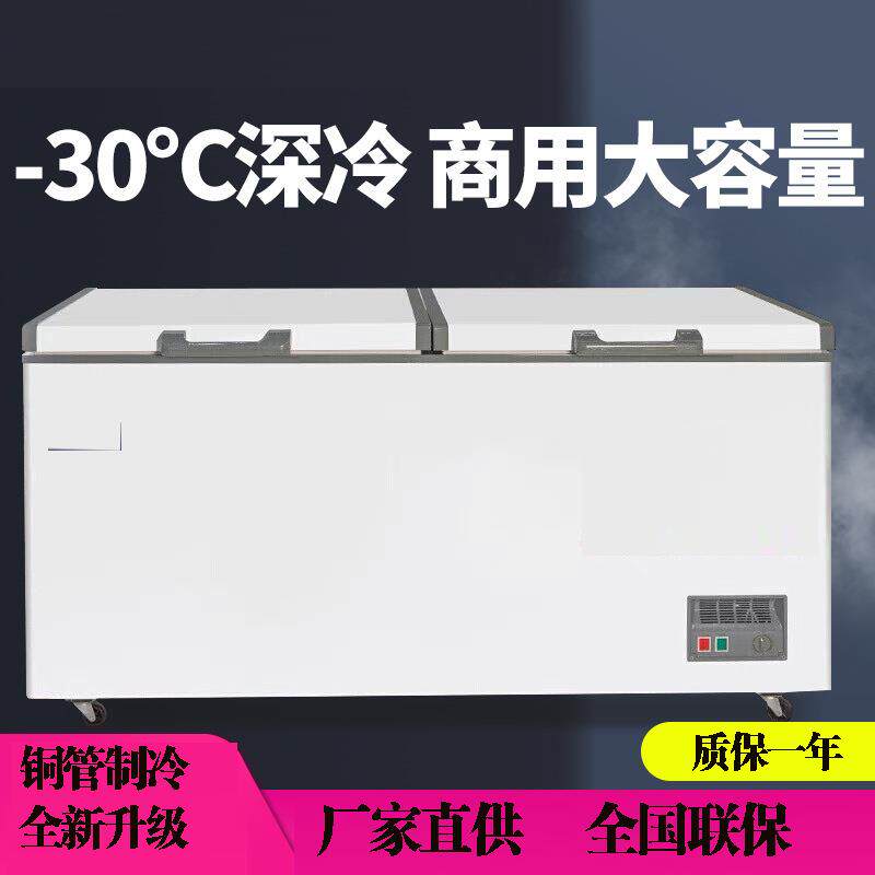 冰柜商用冷冻柜大容量卧式冷藏冷冻两用冷柜海鲜速冻水饺大型冰箱