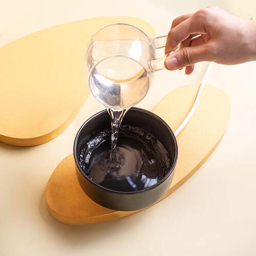 陶瓷猫碗水碗狗碗碗宠物加热碗宠物恒温省电黑爱色猫碗猫咪ph2023