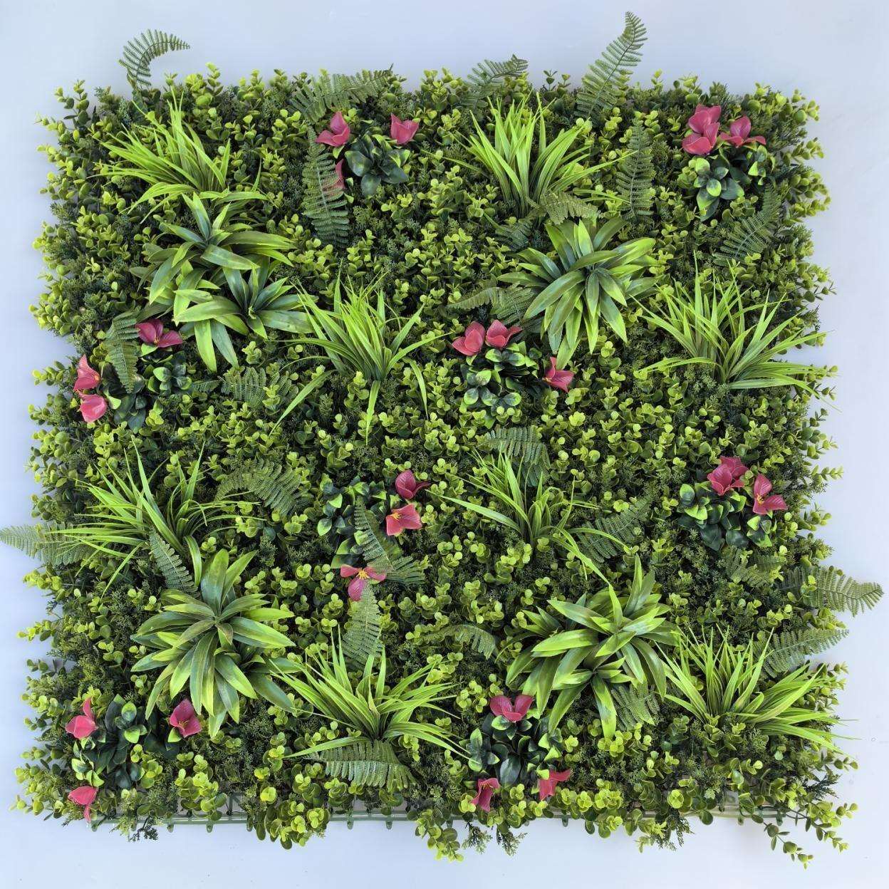 100×100cm人造仿真植物墙面永生垂直绿化塑料花假草皮绿植背景坪