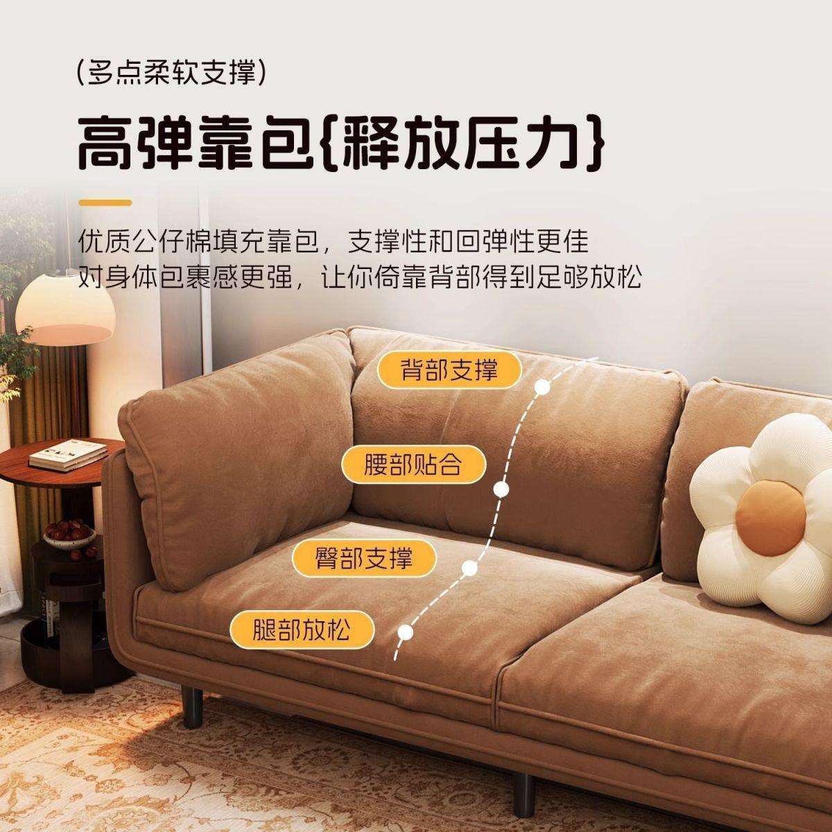经济豪华极简约沙发小户型服装店出租房布艺沙发双人三人网红沙发