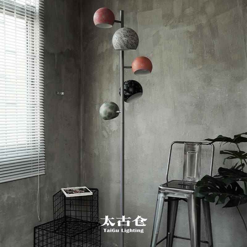 太古仓 复古美式工业风孟菲斯彩色落地灯简约客厅沙发立式氛围灯