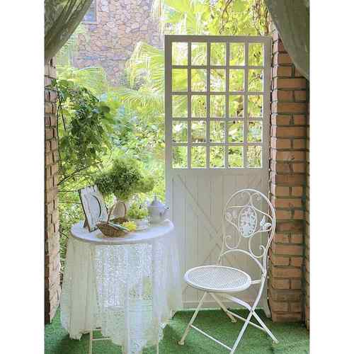 美式乡村隔断折叠屏风现代门板入口座椅屏风庭院实木装饰阳台屏风