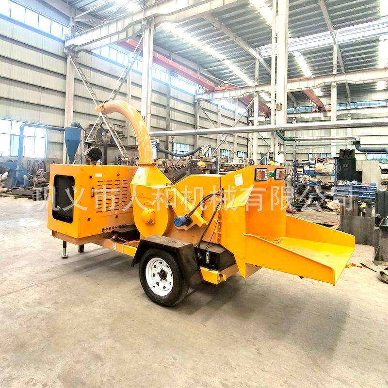 果园树枝粉碎机市绿FLF化树杈枝条粉政碎叶机园林移动粉碎树藤条