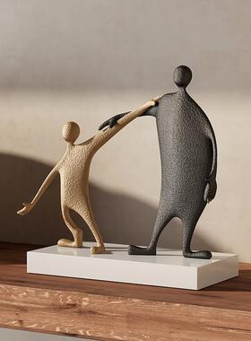 新中式办公室摆高件档样板房5521品装间茶室人物饰书柜桌面轻奢摆