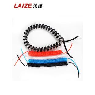 莱泽PU弹簧气管空压机透明弹簧管气泵高压伸缩软管螺旋汽管双排单