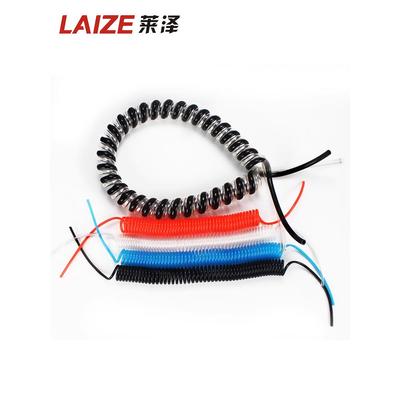 莱泽PU弹簧气管空压机透明弹簧管气泵高压伸缩软管螺旋汽管双排单