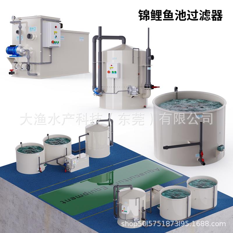 微滤机水产养殖锦鲤池微滤生化过滤一体机庭院家用自动鱼池过滤器