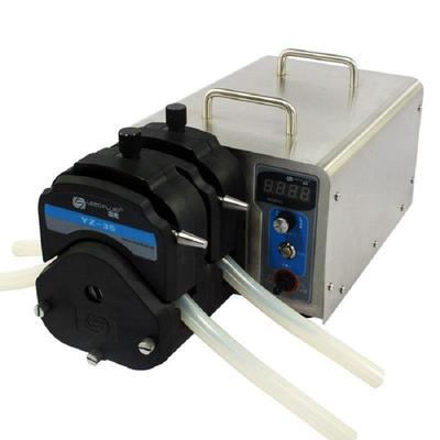 保定雷弗WG600S工业调速型蠕动泵YZ35泵头数显转速304不锈钢外壳