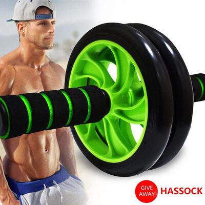 Abdominal Wheel Dual Double AB Roller Exercise Fitness Mute