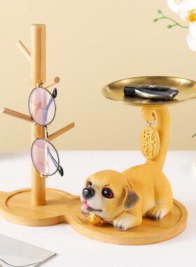 狗挂钥匙储物托盘装饰品客厅入口现代无障碍豪华装饰入口鞋柜放置