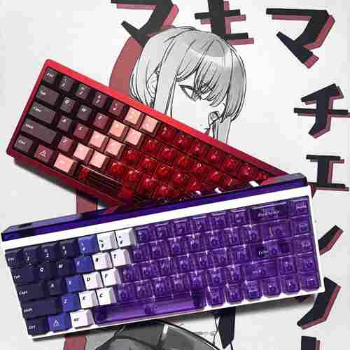 PC渐层透明键帽pbt迈从nano68小蜜蜂迈从ace68美加狮键帽wootingA