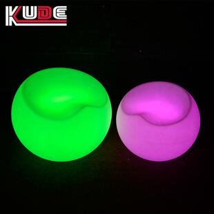 热销七彩LED发光圆凳夜店RGB全彩发光家具懒人发光沙发椅子