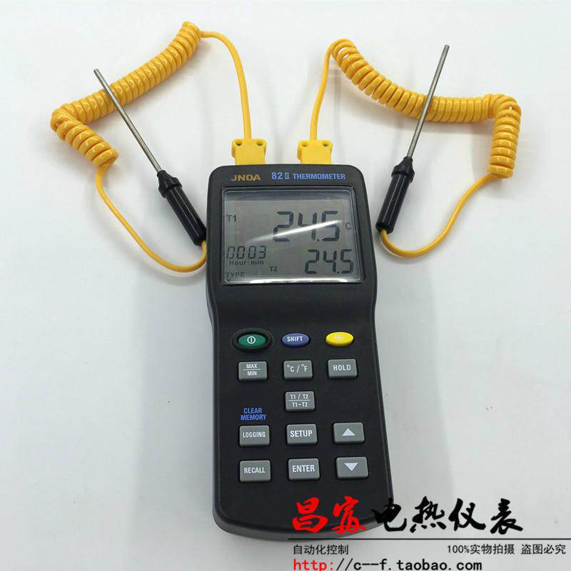 JNDA82II微电脑高精度温度计两2路T1T2温度表点温计80系列测温仪