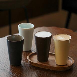 伍杯230ML景德镇日式瘦长凉水杯粗陶手冲咖啡杯文艺茶杯手握杯