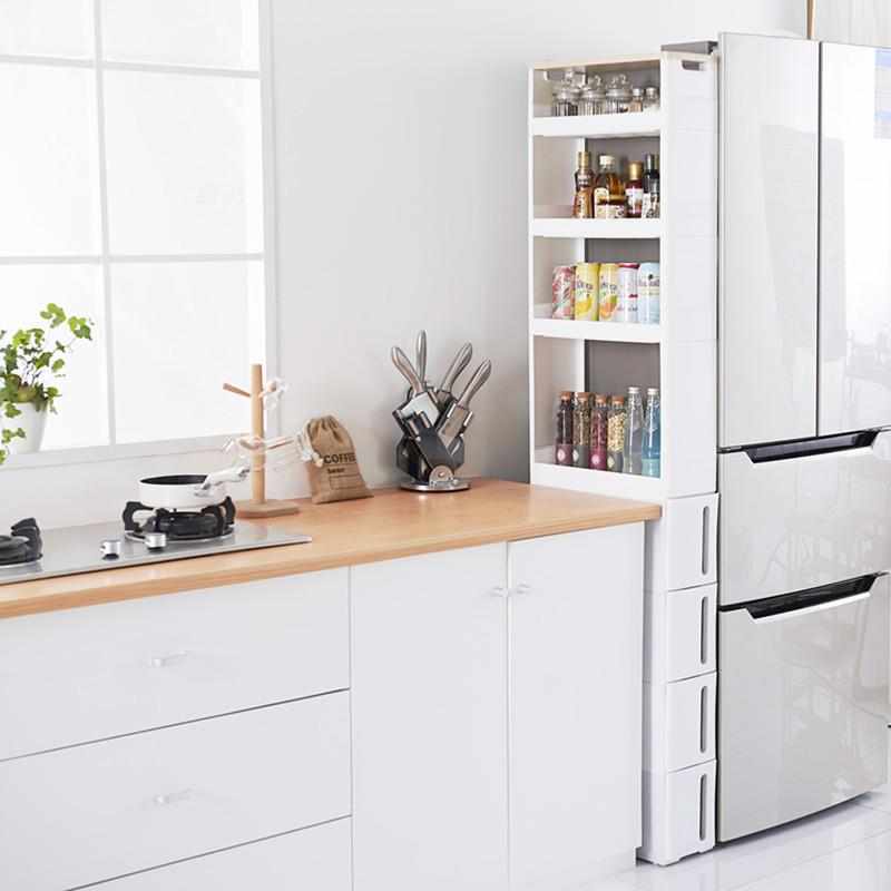 厂家现货批发抽屉式收纳柜 夹缝组合收纳柜 实用杂物一体式储物柜