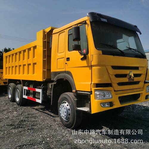 跨境出口豪沃后八轮自卸车10轮渣土车国二国三HOWO371马力自卸车