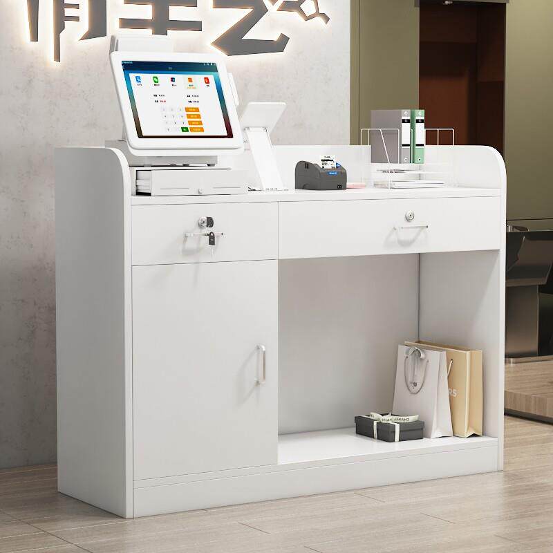 包邮简约现代小型收银台服装店前台超市收银台饭店吧台柜台定制