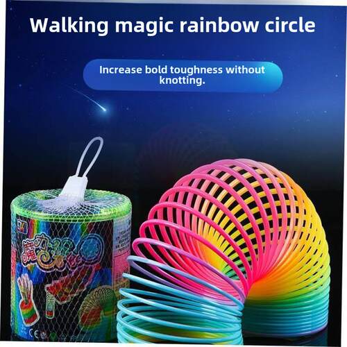 Slinky Toy - Magic Spring Stchy Toy Rainbow Slinkies