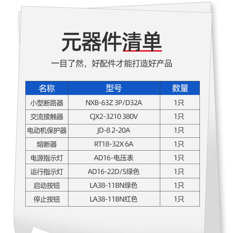 2.2/4KW 风机控制箱三相 厨房缺相保护配电箱 电机水泵启动停止柜