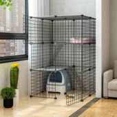 狗狗窝笼垫猫笼子家用室内大型别墅自由空间厕所大号猫屋三层猫咪