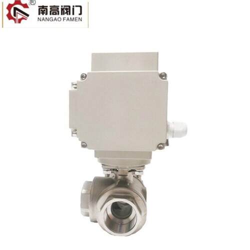 Q914F-10P 电动三通球阀螺纹球阀 重量轻 操作便捷南供应