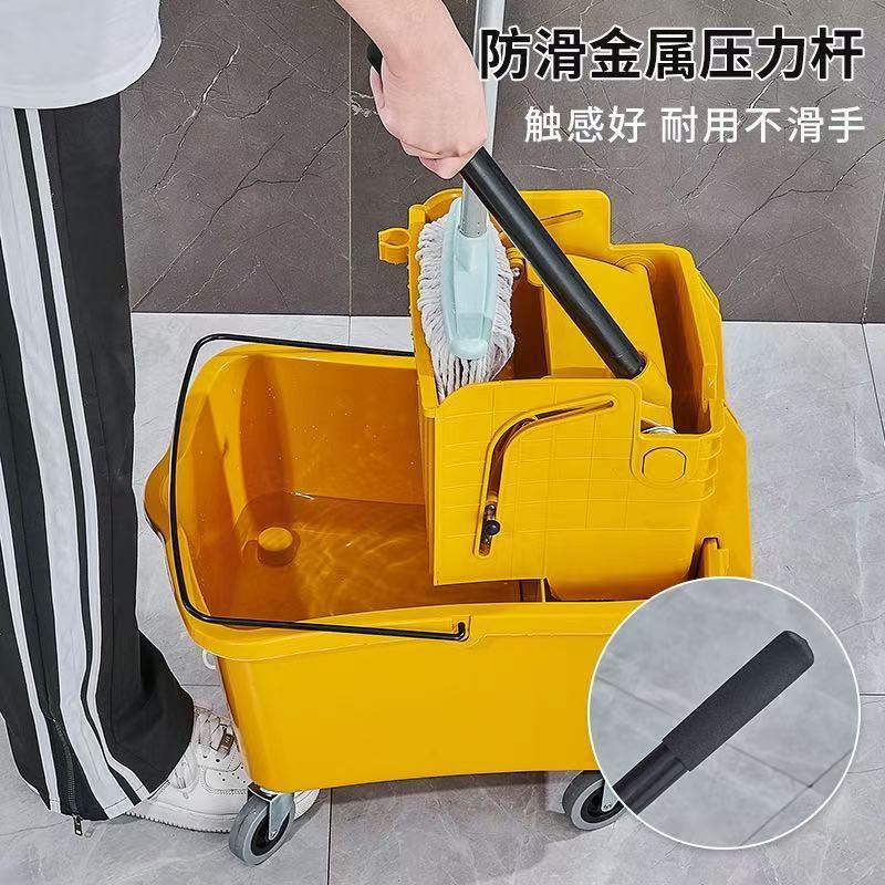 榨水车干拖把车拖地桶家用地挤水桶拧器柞水布清洁车墩拖压102549