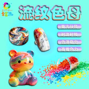 云彩木纹大理石纹填充色母粒多样流纹效果样品纯料幻彩