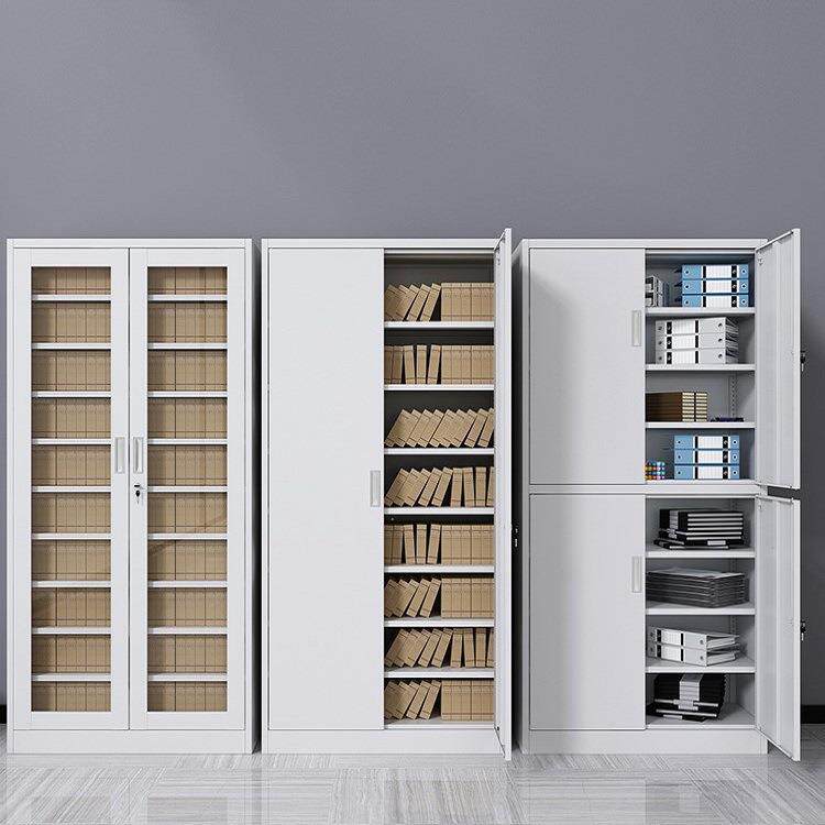 铁皮文件柜办公室资料柜钢制储物柜财务收纳凭证柜带锁带抽小矮柜