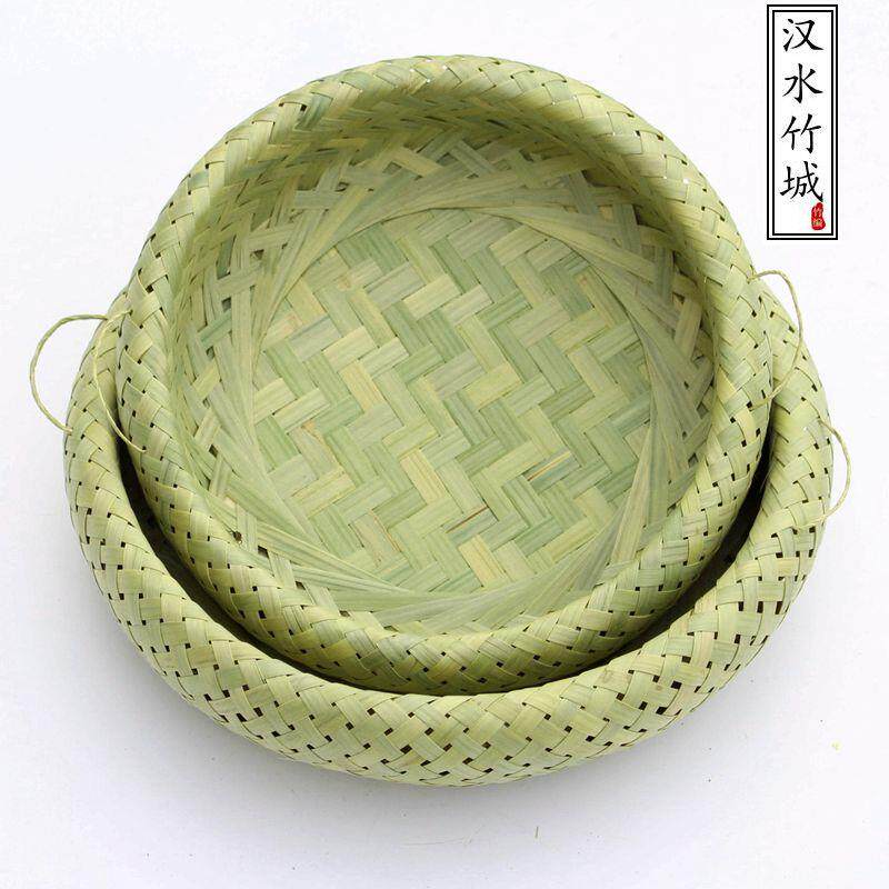 精品竹编水果盘果蔬篮面包筐 汉水竹城竹编果盘竹编火锅菜肴碟